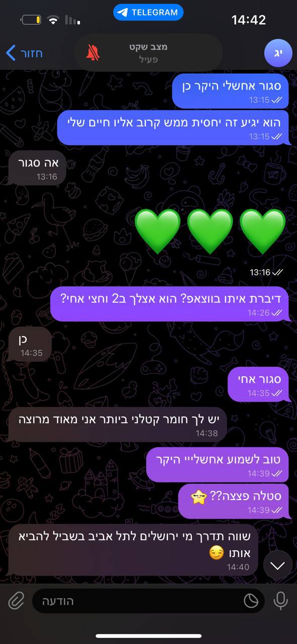 המלצת לקוחות לכיוונים לטלגרס 3